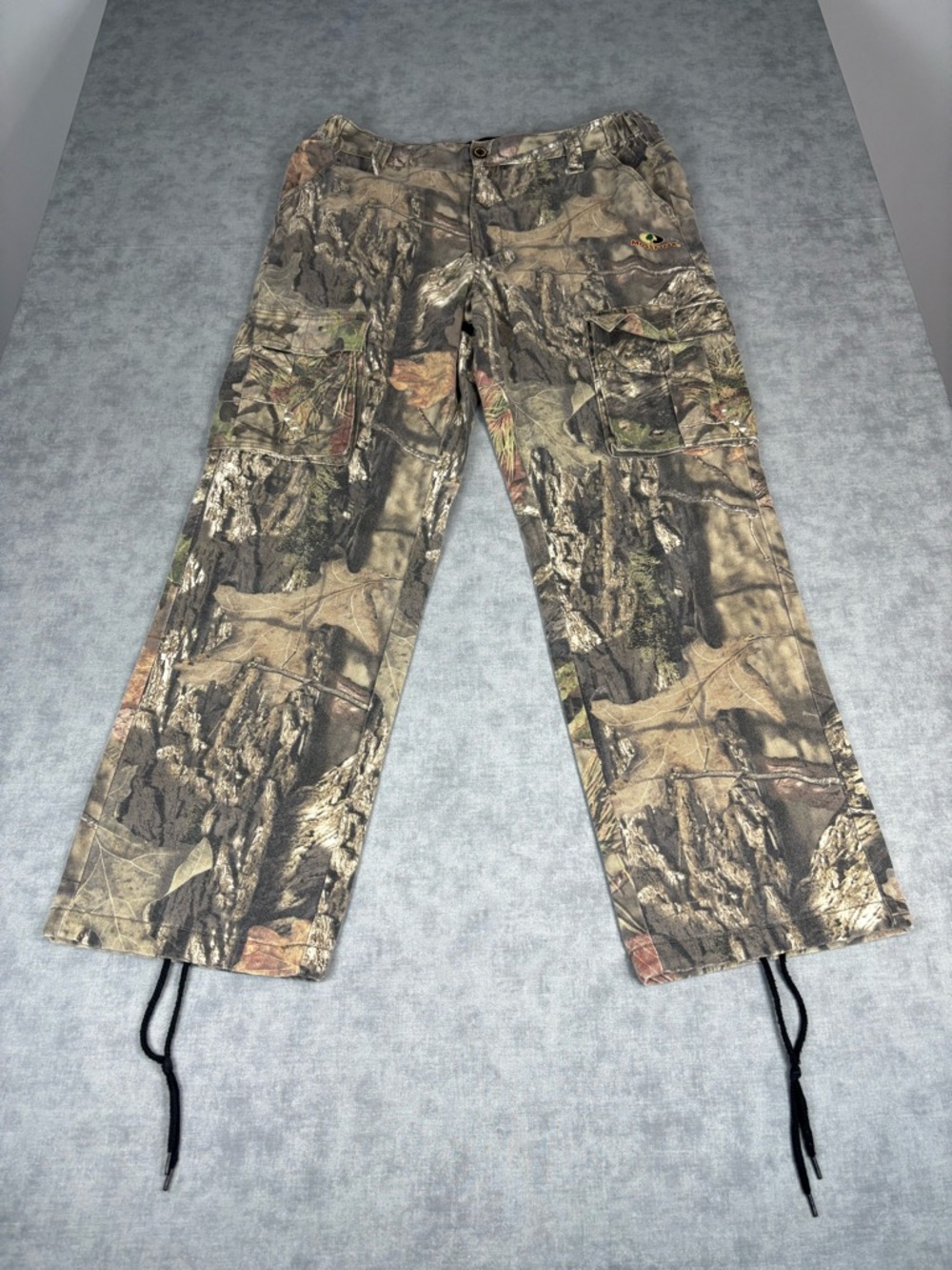 Mossy Oak Camo Cargo Pants Mens 32x34 Hunting Drawstring Hem